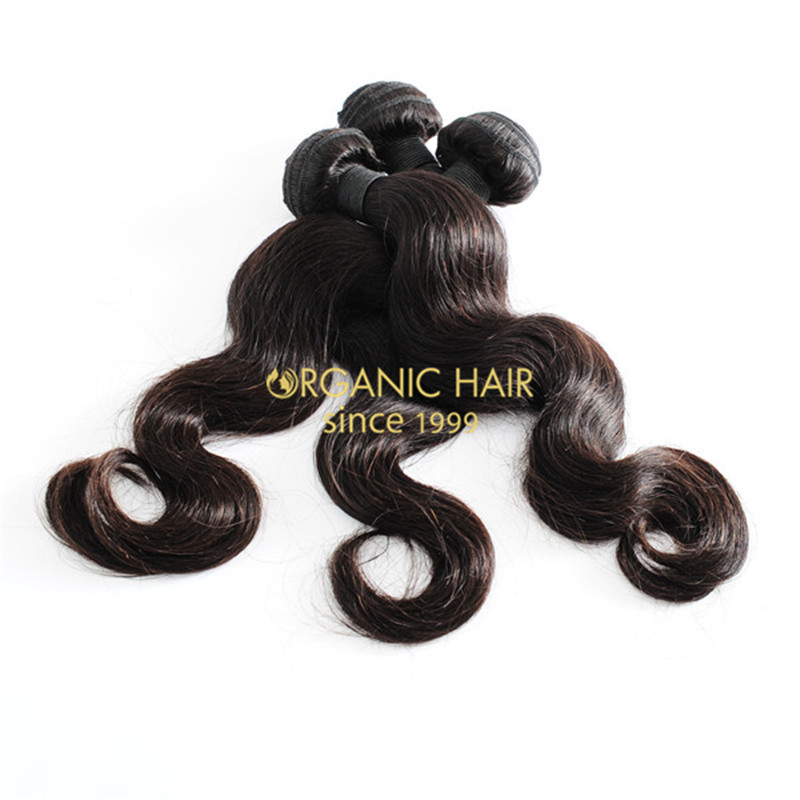 Factory price body wave virgin brazilian human hair weave 